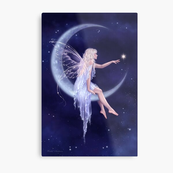 Birth of a Star Moon Fairy Metal Print