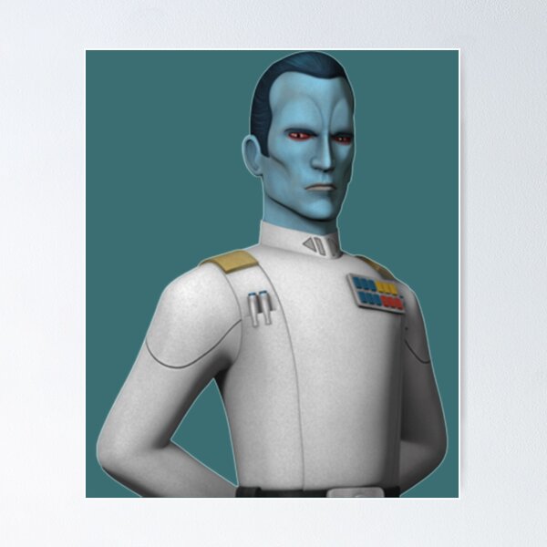 Vista previa del artículo con la obra «Gran Almirante Thrawn (Rebeldes)», diseñado y vendido por VonSozzleBooks.