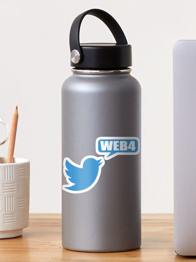 Aperçu 1 sur 3. Sticker avec l'œuvre NFT WEB4 TWITTER créée et vendue par Montrepeneuer.
