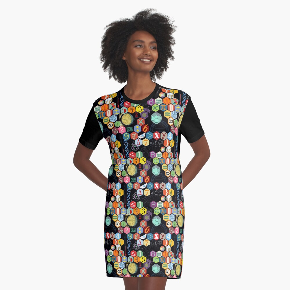Math in black! Graphic T-Shirt Dress