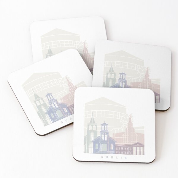 Item preview, DUBLIN CA SKYLINE POSTER PASTEL designed and sold by paulrommer.