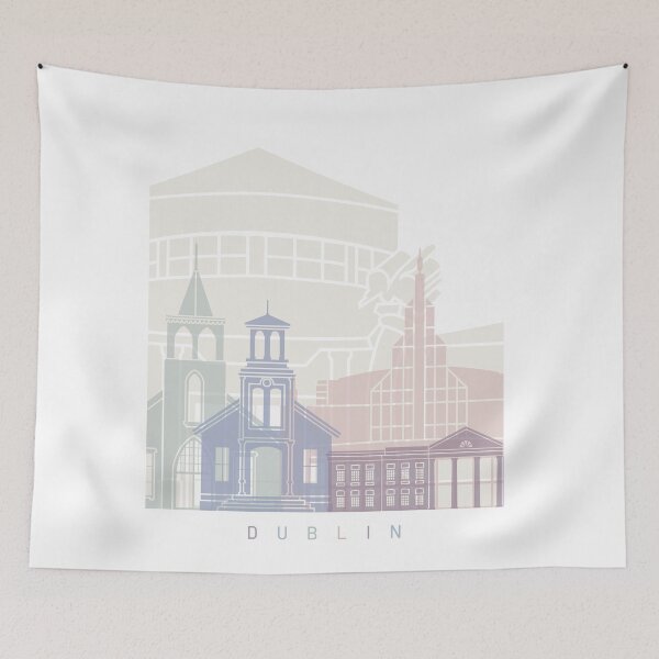 Item preview, DUBLIN CA SKYLINE POSTER PASTEL designed and sold by paulrommer.