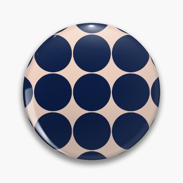 Item preview, Big Dark Blue Retro Vintage Spots Dots on Cream Background designed and sold by lucybrownlane.