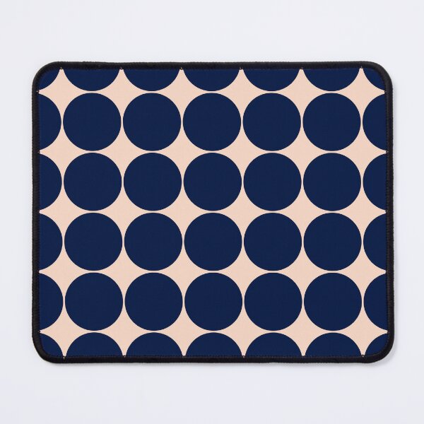 Item preview, Big Dark Blue Retro Vintage Spots Dots on Cream Background designed and sold by lucybrownlane.