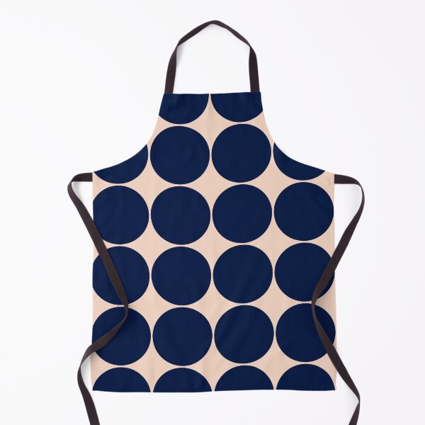 Item preview, Big Dark Blue Retro Vintage Spots Dots on Cream Background designed and sold by lucybrownlane.