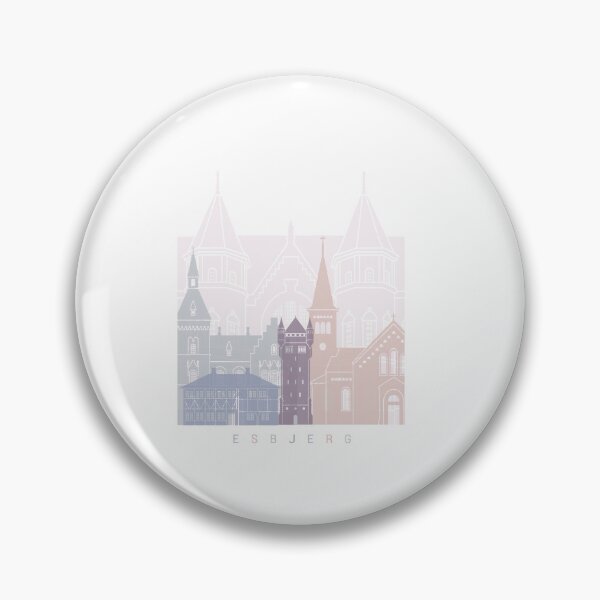 Item preview, ESBJERG SKYLINE POSTER PASTEL designed and sold by paulrommer.