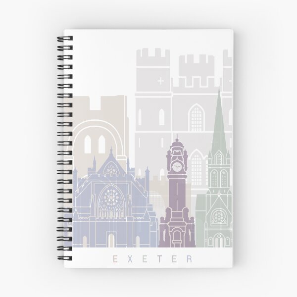 Item preview, EXETER SKYLINE POSTER PASTEL designed and sold by paulrommer.