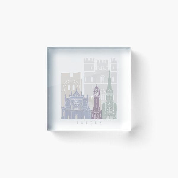 Item preview, EXETER SKYLINE POSTER PASTEL designed and sold by paulrommer.