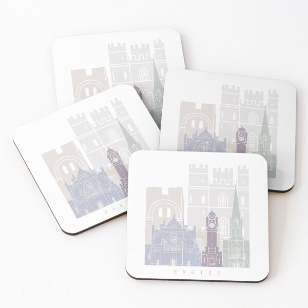 Item preview, EXETER SKYLINE POSTER PASTEL designed and sold by paulrommer.