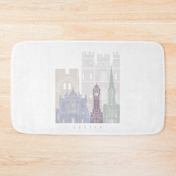 Item preview, EXETER SKYLINE POSTER PASTEL designed and sold by paulrommer.