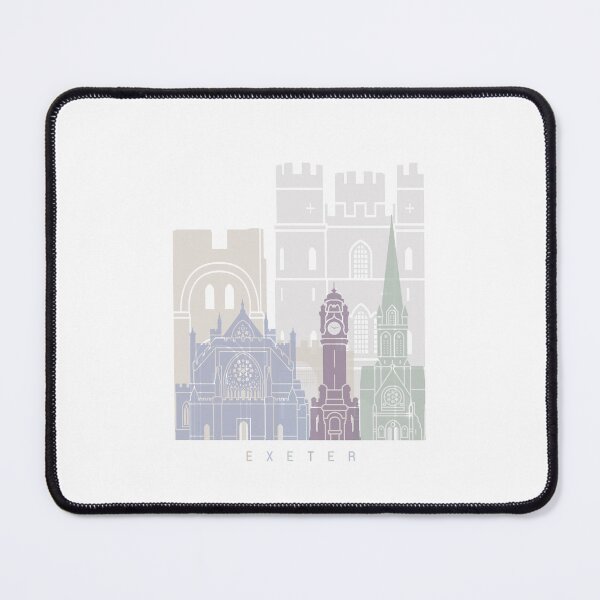 Item preview, EXETER SKYLINE POSTER PASTEL designed and sold by paulrommer.