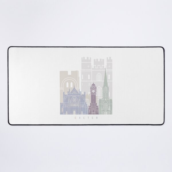 Item preview, EXETER SKYLINE POSTER PASTEL designed and sold by paulrommer.