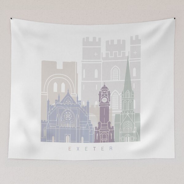 Item preview, EXETER SKYLINE POSTER PASTEL designed and sold by paulrommer.