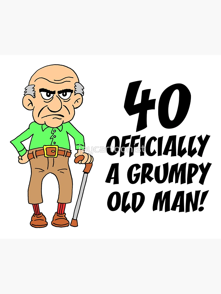 (未使用･未開封品)The Grumpy Old Picture Show Portrait Round Plus Warning Grumpy Old Man Do Not Disturb