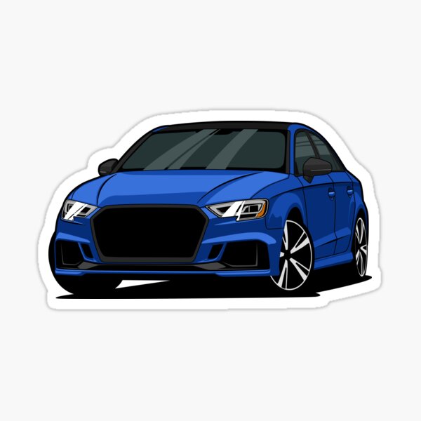 Audi QUATTRO Decal 28cm - Premium Quality AUDI 3D BLACK quattro sticker, 2pc