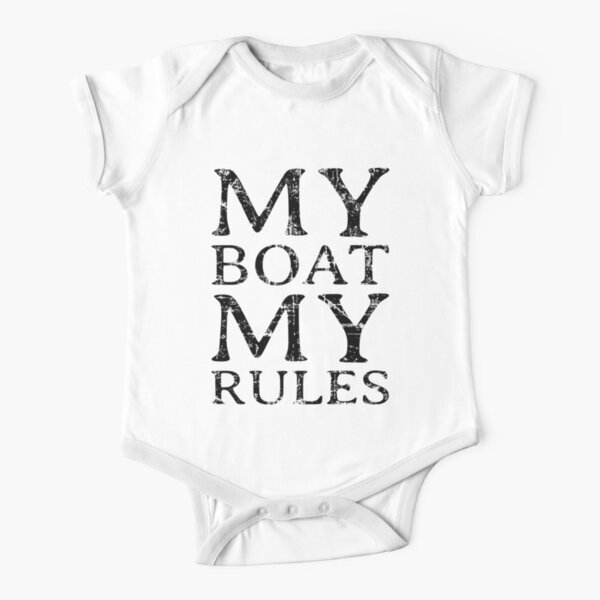 Baby Girl Short Sleeve Jumper Bodysuit My Boat My Rules Baby Rompers