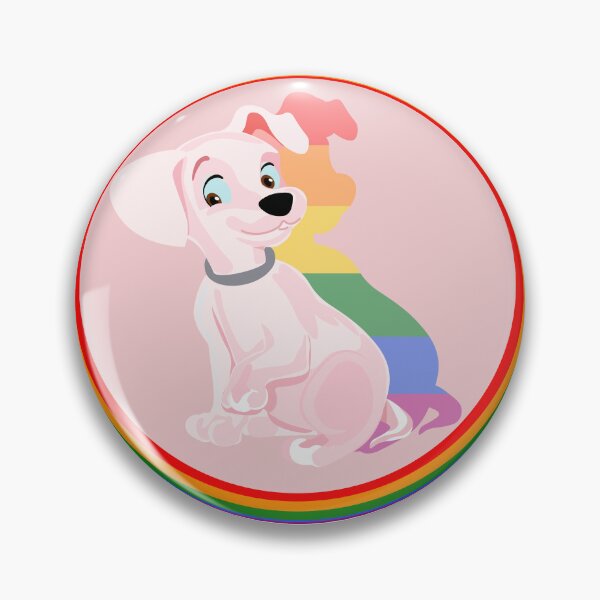 Item preview, gay dog ​​on pink background designed and sold by Zhanna Lenivaya.