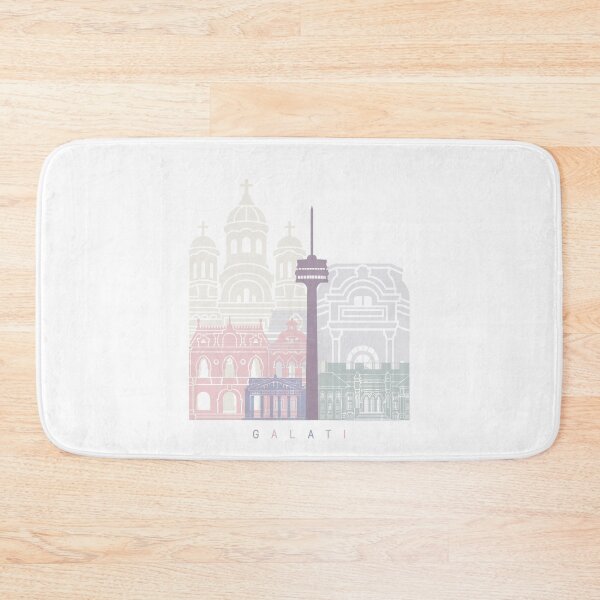 Item preview, GALATI SKYLINE POSTER PASTEL designed and sold by paulrommer.
