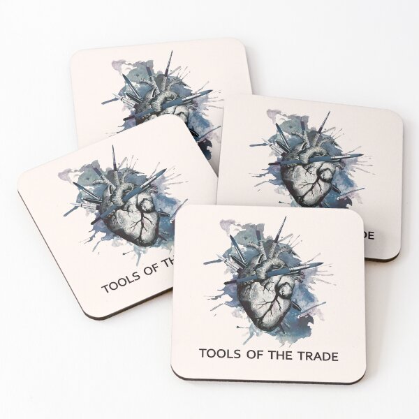 Item preview, Heart for Tools of the trade, blue, navy, artist, drawing, creation, poet, writer, artist, watercolor style designed and sold by Collagedream.