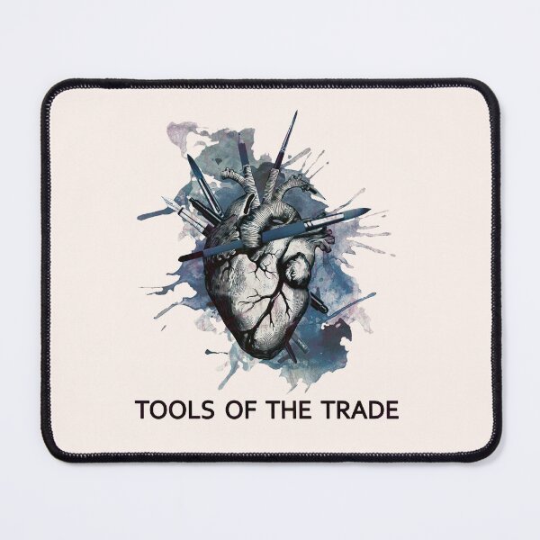 Item preview, Heart for Tools of the trade, blue, navy, artist, drawing, creation, poet, writer, artist, watercolor style designed and sold by Collagedream.