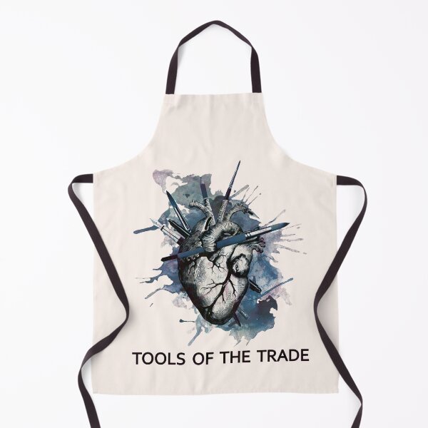 Item preview, Heart for Tools of the trade, blue, navy, artist, drawing, creation, poet, writer, artist, watercolor style designed and sold by Collagedream.