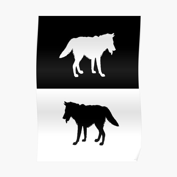 Decoracion Im C3 A1genes De Lobo Blanco Y Negro Redbubble