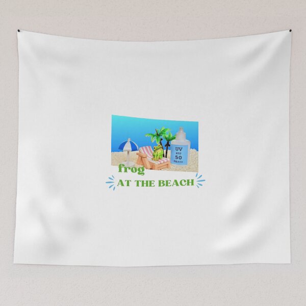 Item preview, frog at the beach designed and sold by DoraHappy.