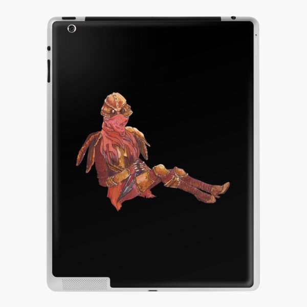 Dunmer in chitin armor - on black iPad Skin