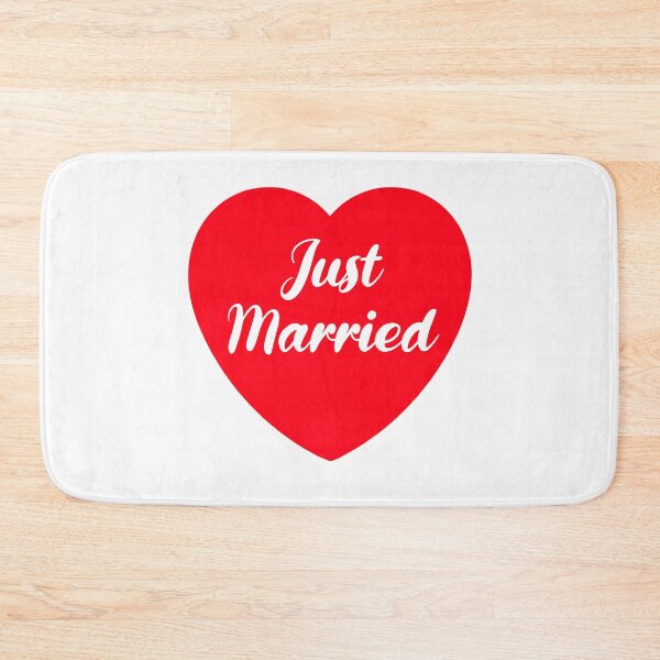 Item preview, Just Married Wedding Red Heart  designed and sold by OneThreeSix.