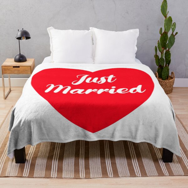 Item preview, Just Married Wedding Red Heart designed and sold by OneThreeSix.