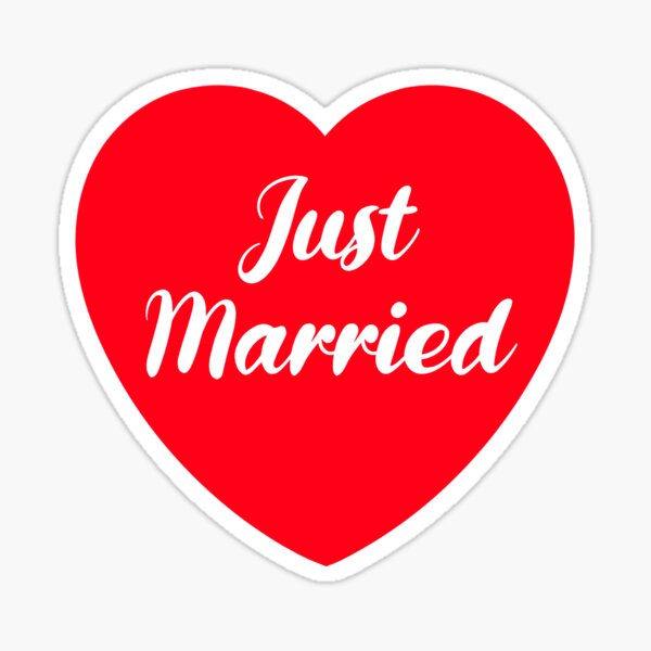just married, mr and mrs, wedding gift. Sticker for Sale by