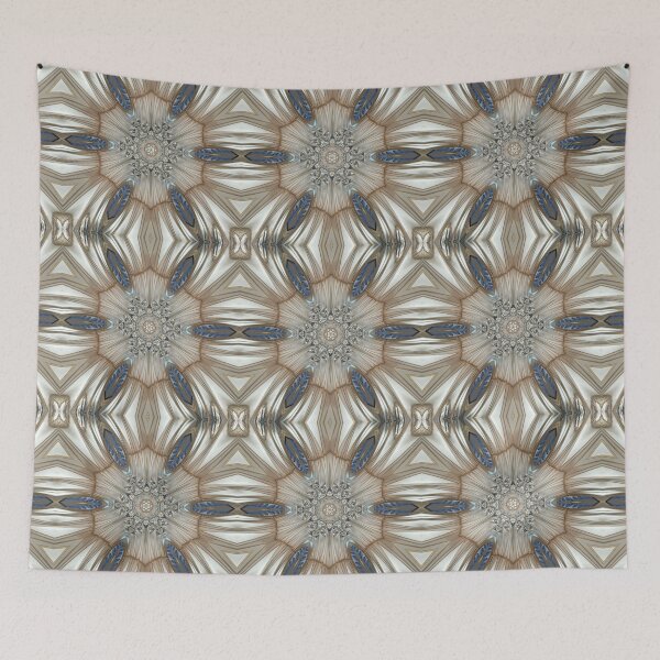 Item preview, ornate art nouveau styled pattern in grey brown blue and beige designed and sold by mister-john.
