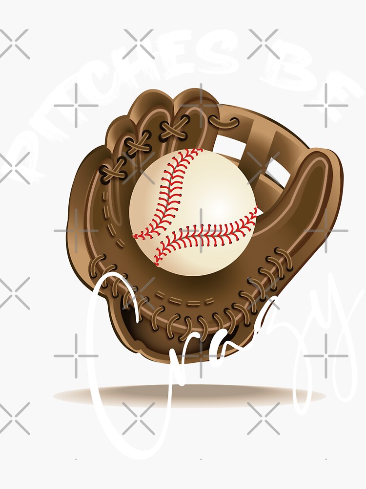 "Pitches Be Crazy Vintage Softball Pitcher Player Aesthetic" Sticker by roxy7922 Redbubble