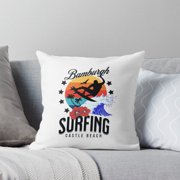 Item preview, Bamburgh Castle Beach Surfing sunset designed and sold by MerchByCraig.