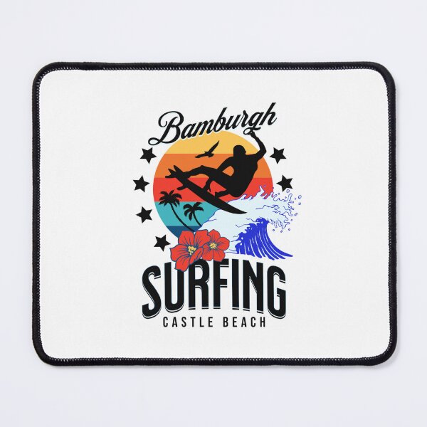 Item preview, Bamburgh Castle Beach Surfing sunset designed and sold by MerchByCraig.
