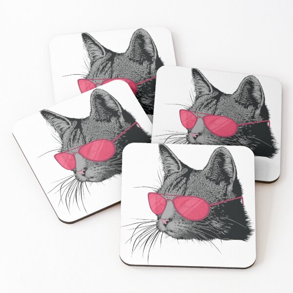 Item preview, Cool Cat With Pink Sunglasses Funny Beach Vacation  designed and sold by dass-art.