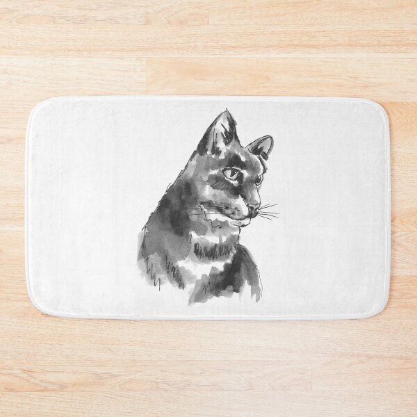 Item preview, Cat Portrait in Ink and Wash Technique designed and sold by HeartwoodStudio.
