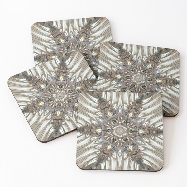 Item preview, detailed and ornate art nouveau styled pattern in grey brown blue and beige designed and sold by mister-john.