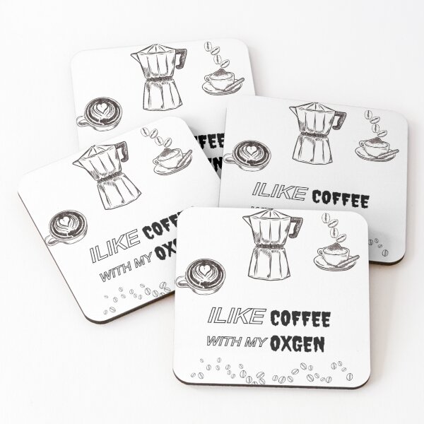 Item preview, I LIKE COFFEE WITH MY OXYGEN designed and sold by MAYSO999.