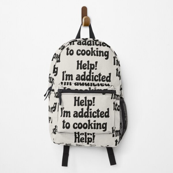 Item preview, Fun Slogan Help! I'm Addicted To Cooking Black Text, Great For Anyone Who Loves To Cook designed and sold by TrulyEpoque.
