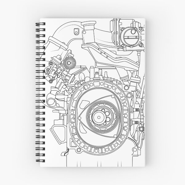 Item preview, Mazda RX-7 FC FD RX-8 engine Vankel rotary engine blueprint designed and sold by Dygus.ART.