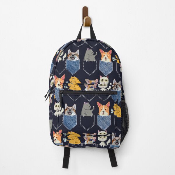 Item preview, Cats & Corgis Pocket Dog - Cute Kawaii Cat Corgi Dog Lover designed and sold by r-silver.