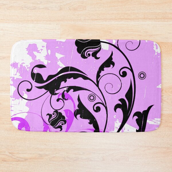 Item preview, Purple Black Floral Art  designed and sold by Tshirtstory.