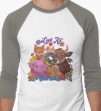 Love all Animals Men's Baseball Âľ T-Shirt