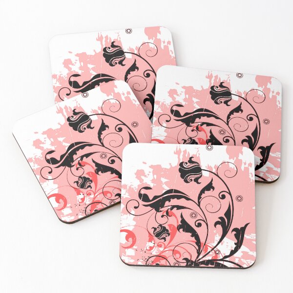 Item preview, Salmon Black Floral Art  designed and sold by Tshirtstory.