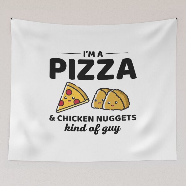 Item preview, Pizza Chicken Nugget Lovers Fast Food Funny Saying designed and sold by TastefulTees.