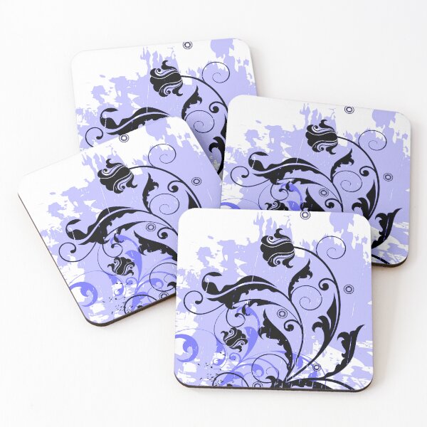 Item preview, Blue Black Floral Art  designed and sold by Tshirtstory.