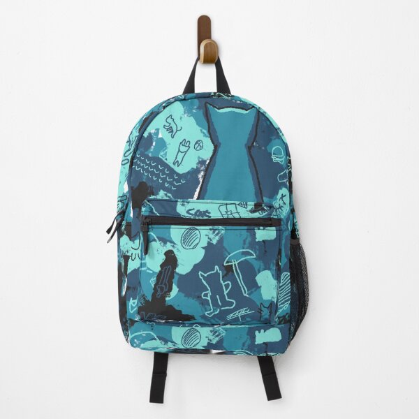 Item preview, cat abstract background (dark cyan) designed and sold by amanjabal.