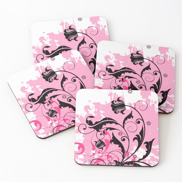 Item preview, Pink Black Floral Art  designed and sold by Tshirtstory.