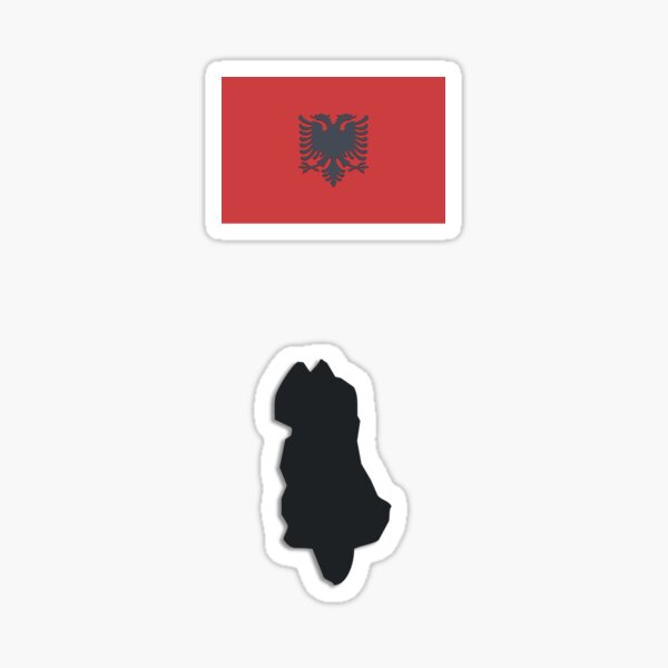 Personalized Coat Of Arms Of The Republic Of Albania Red White